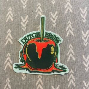Dutch Bros Green and Red Apple Sticker